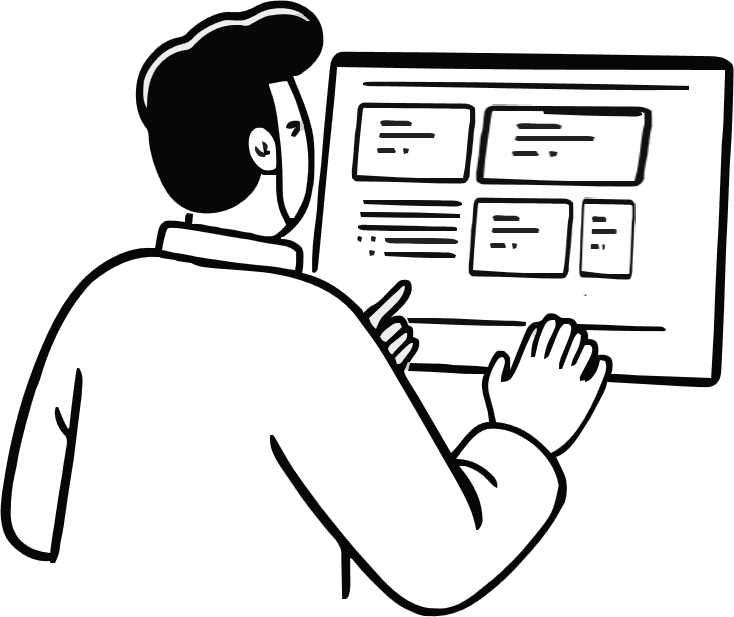 Illustration of a person using a confiugration page